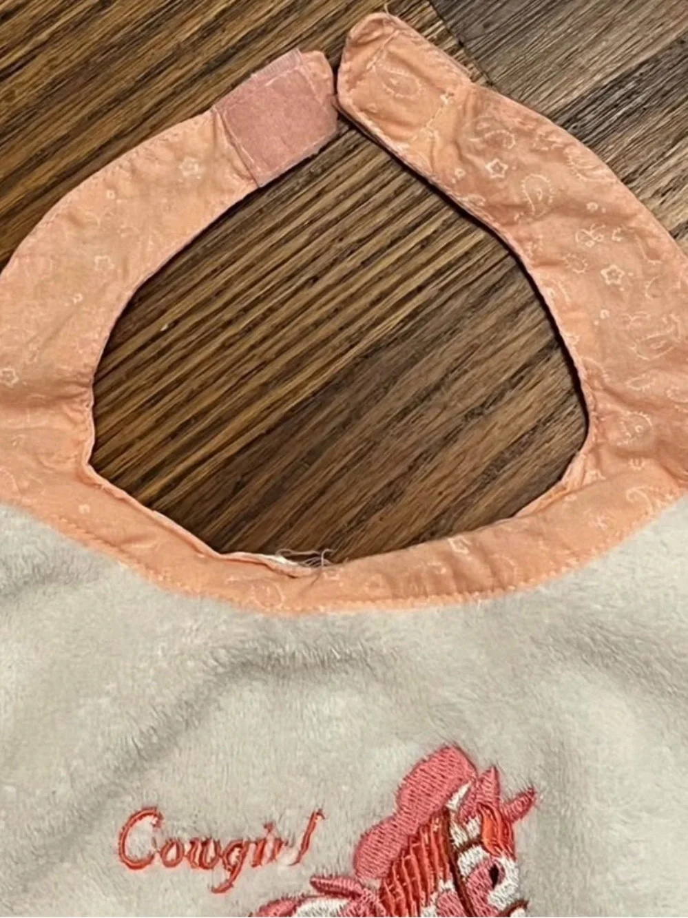 Pink Cowgirl Embroidered Baby Bib - Kids Accessories